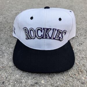 NWT Vintage 90s Drew Pearson Colorado Rockies Snapback Hat MLB NEW